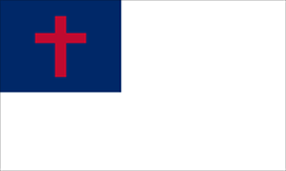 4' x 6' Christian flag, nylon, for outdoor use